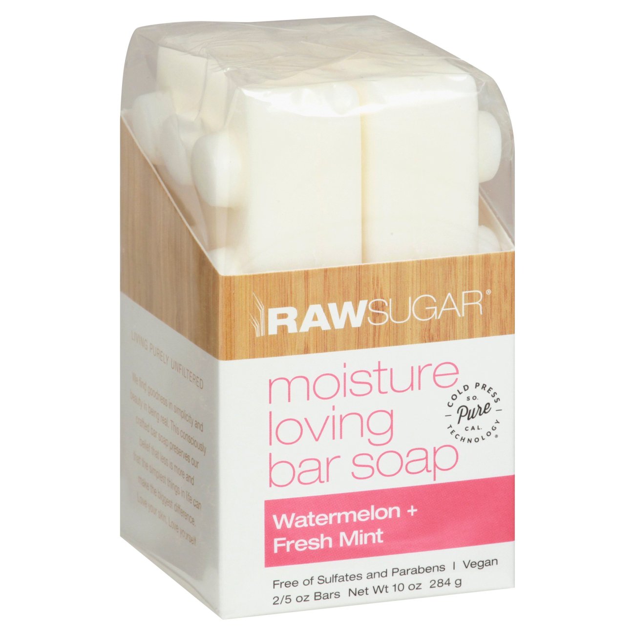 Raw Sugar Moisture Loving Bar Soap Watermelon + Fresh Mint Shop Hand