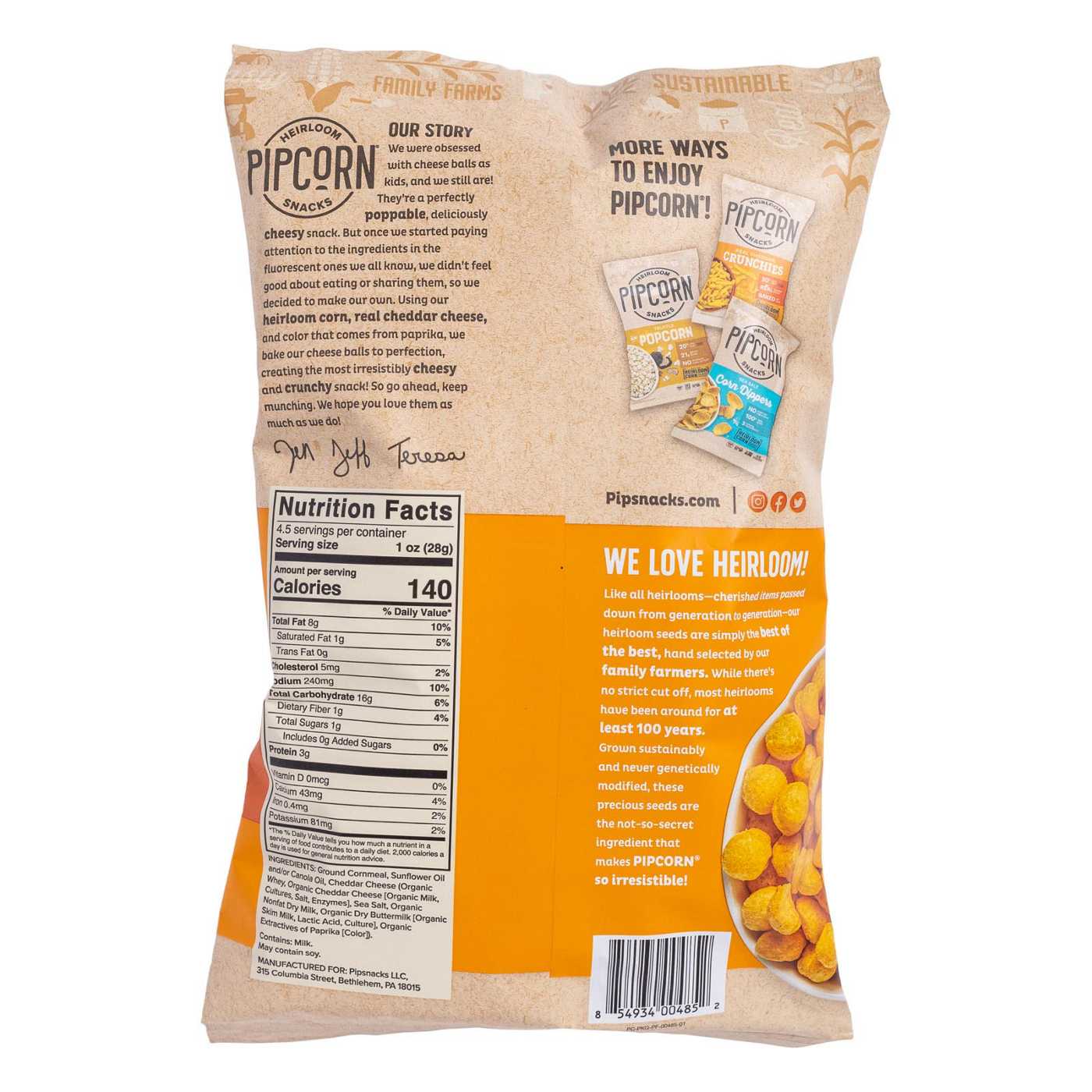 Pipcorn Heirloom Cheddar Cheese Balls Shop Chips at HEB