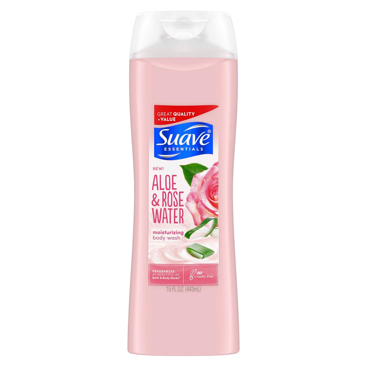 Suave Essentials Aloe & Rosewater Moisturizing Body Wash; image 1 of 4