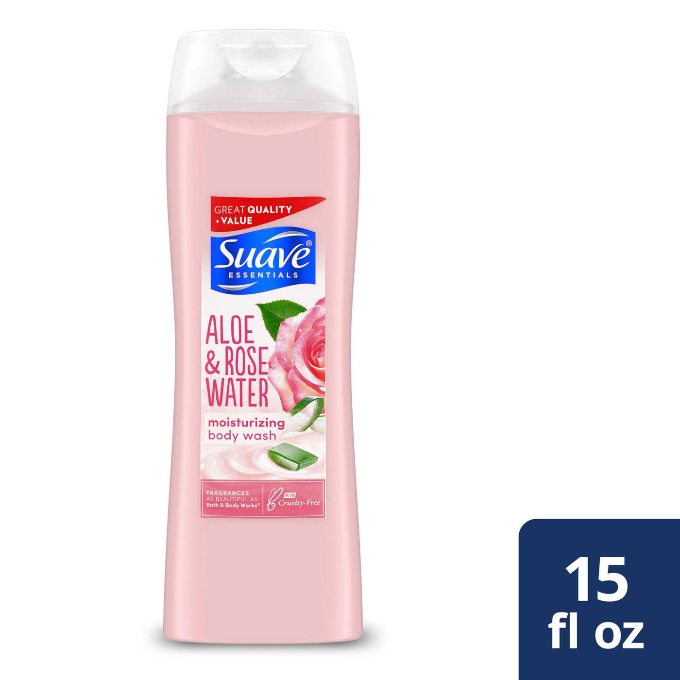 Suave Essentials Aloe & Rosewater Moisturizing Body Wash; image 4 of 4