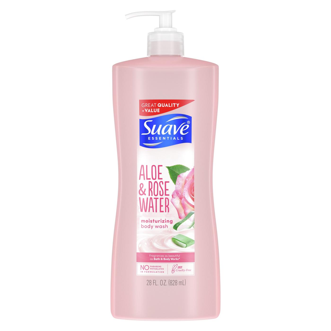 Suave Essentials Moisturizing Body Wash - Aloe & Rosewater; image 1 of 4