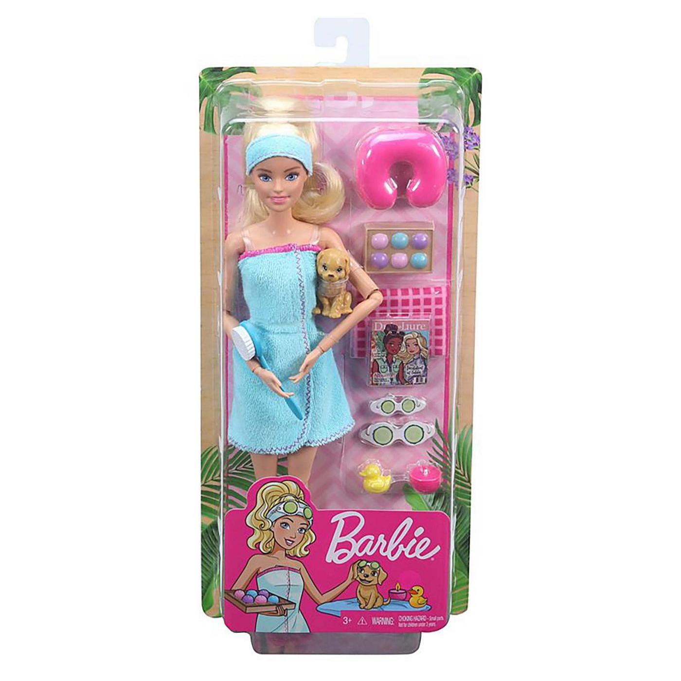 Barbie Wellness Spa Doll with Puppy; image 1 of 2