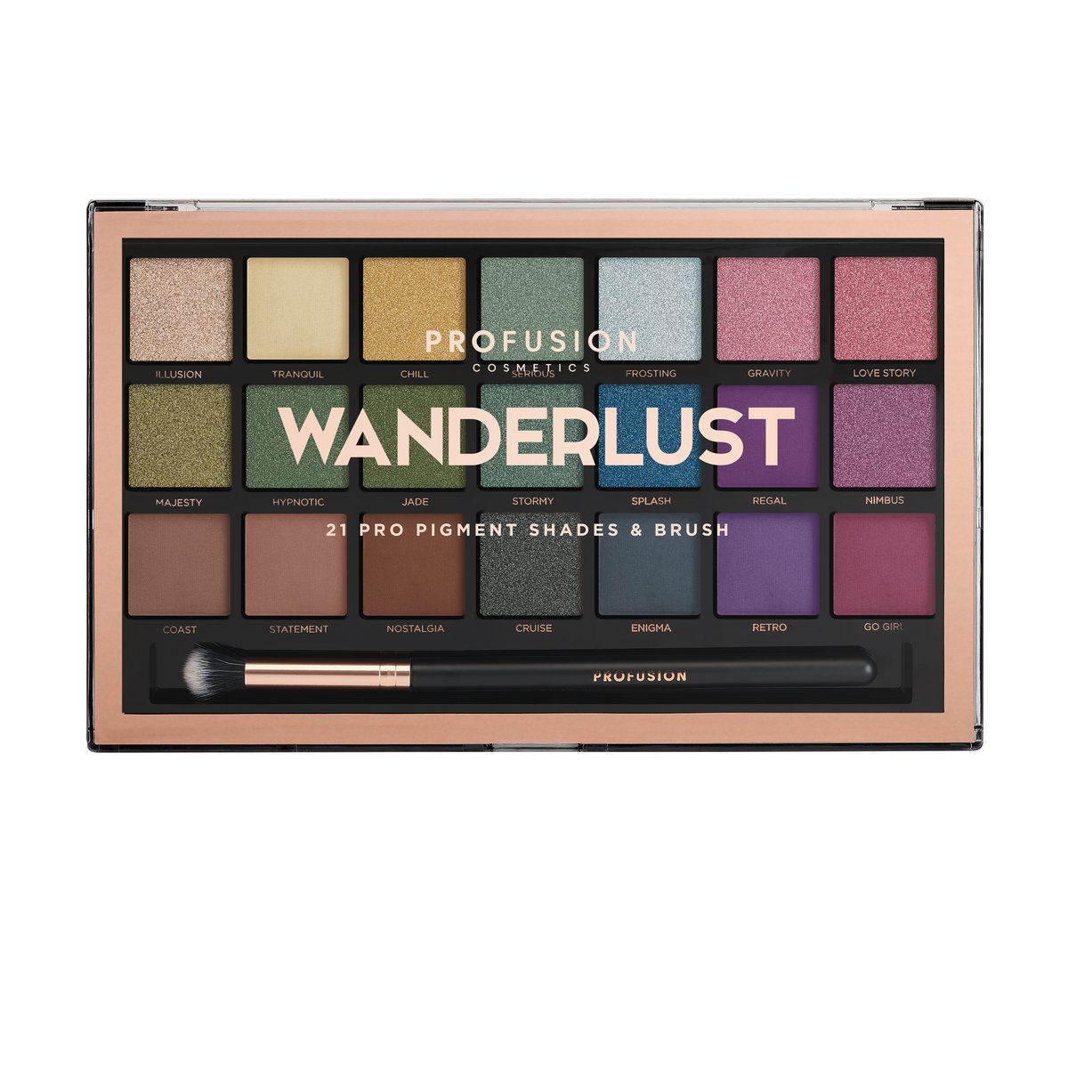 Profusion Wanderlust 21 Shade Eyeshadow Palette Shop Makeup Palettes