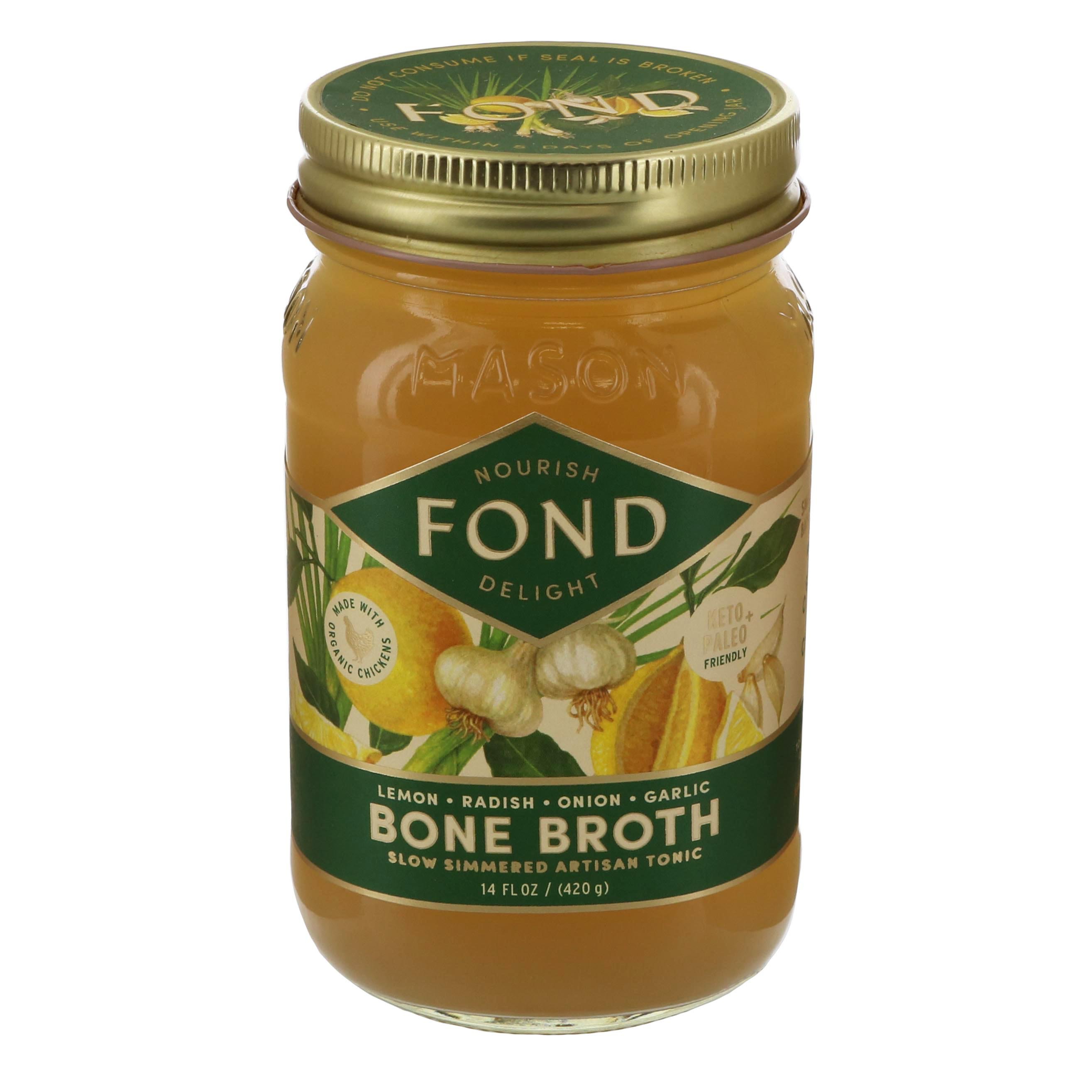 Fond Lemon Radish Garlic & Onion Chicken Bone Broth Shop Broth