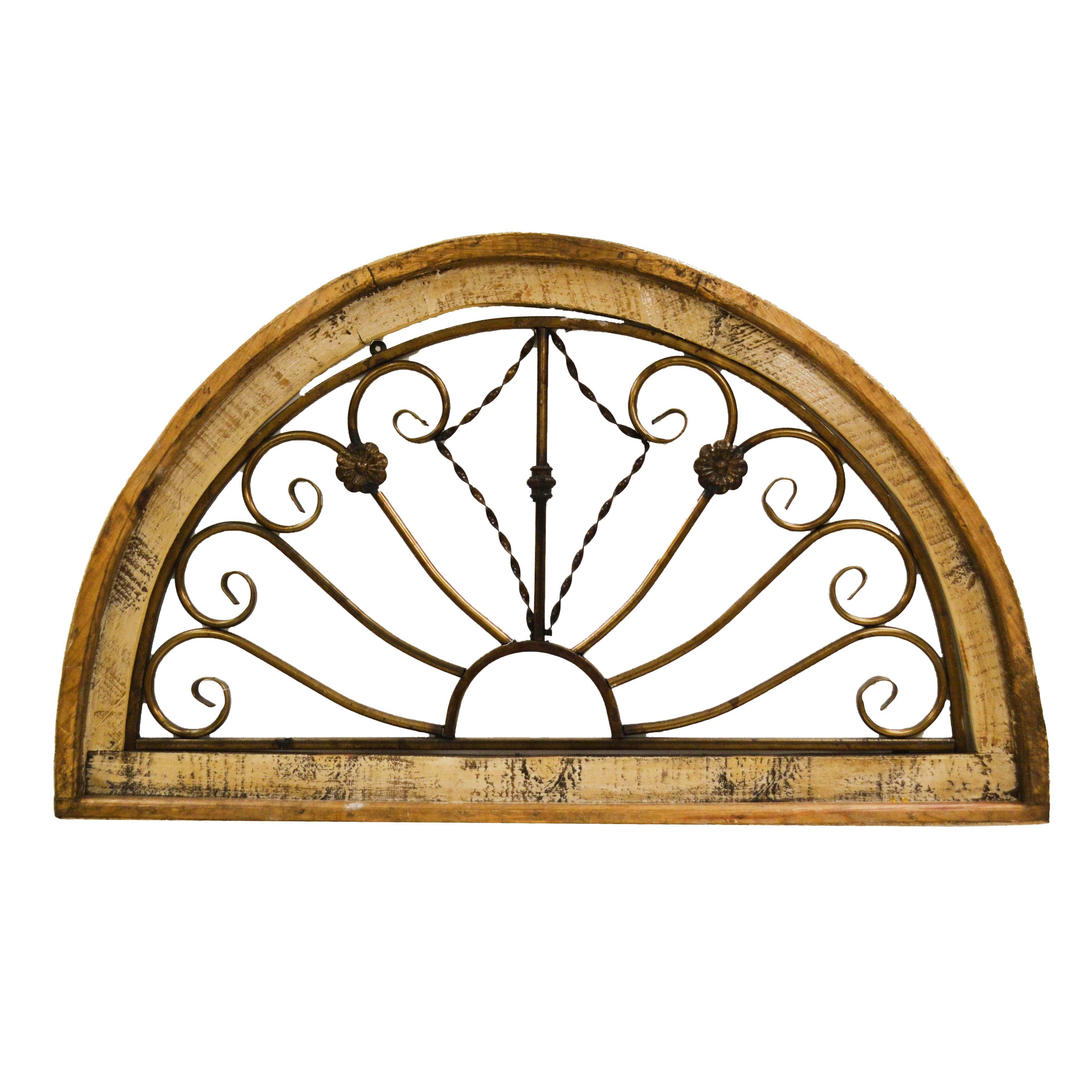 Creative Décor Sourcing Half Moon Wood & Metal Window Shop Outdoor