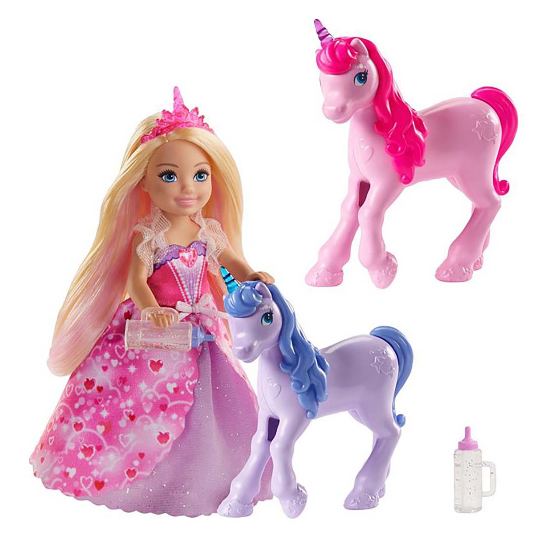 barbie chelsea doll & pony playset