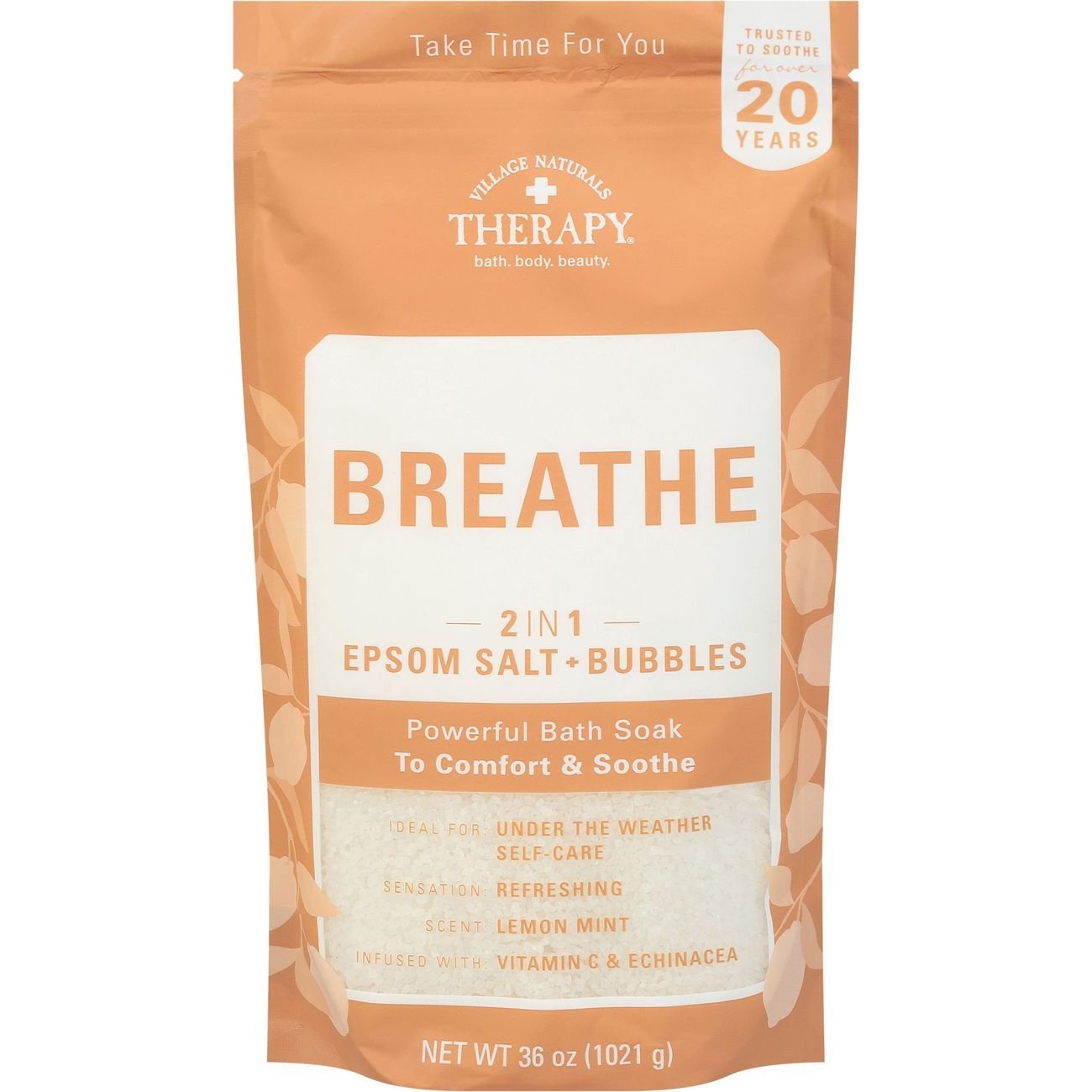 Village Naturals Therapy Cold & Allergy Foaming Body Soak Shop Bubble