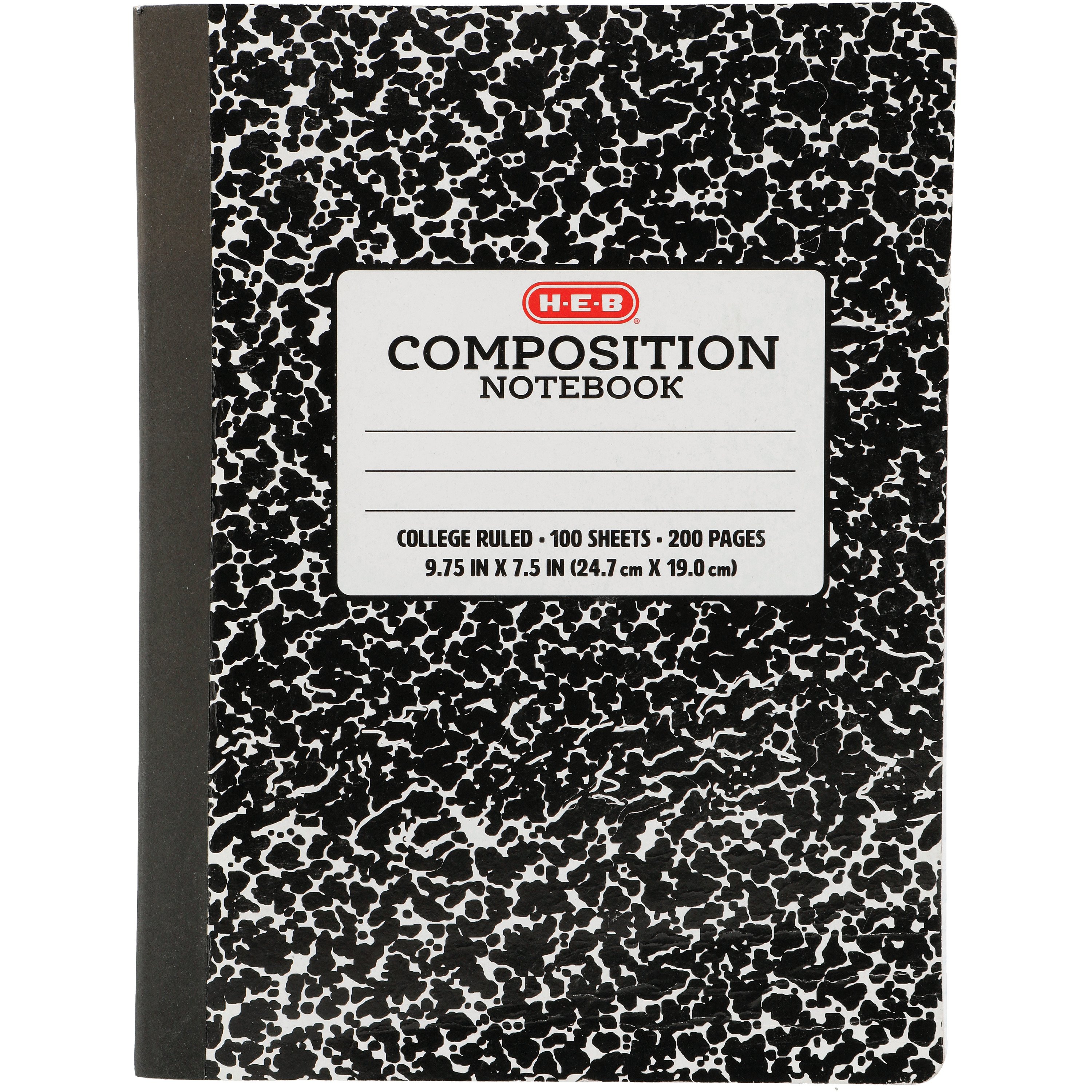 H-E-B Black College-Ruled Composition Notebook - Shop Notebooks At H-E-B