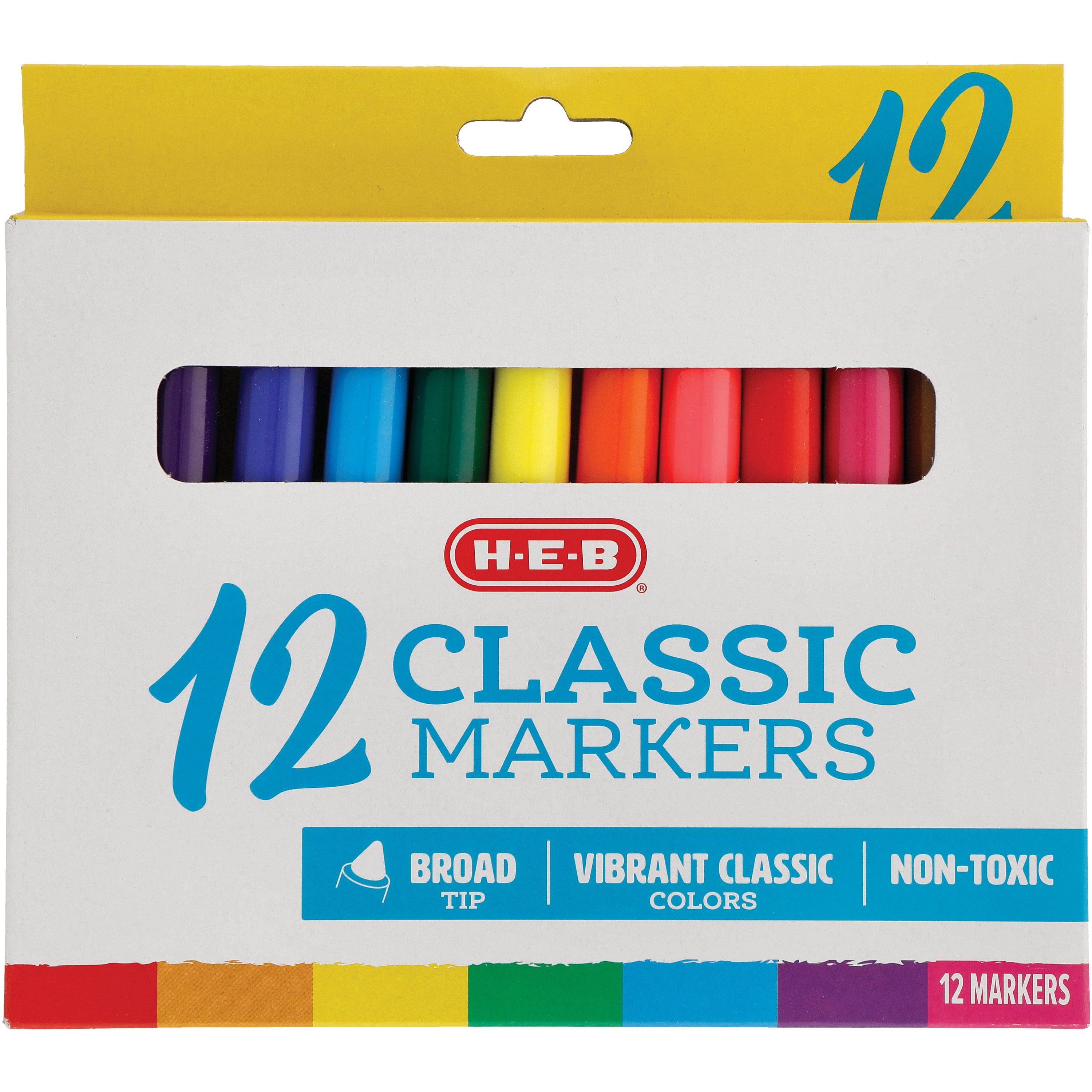 HEB Broad Tip Classic Markers Shop Markers at HEB