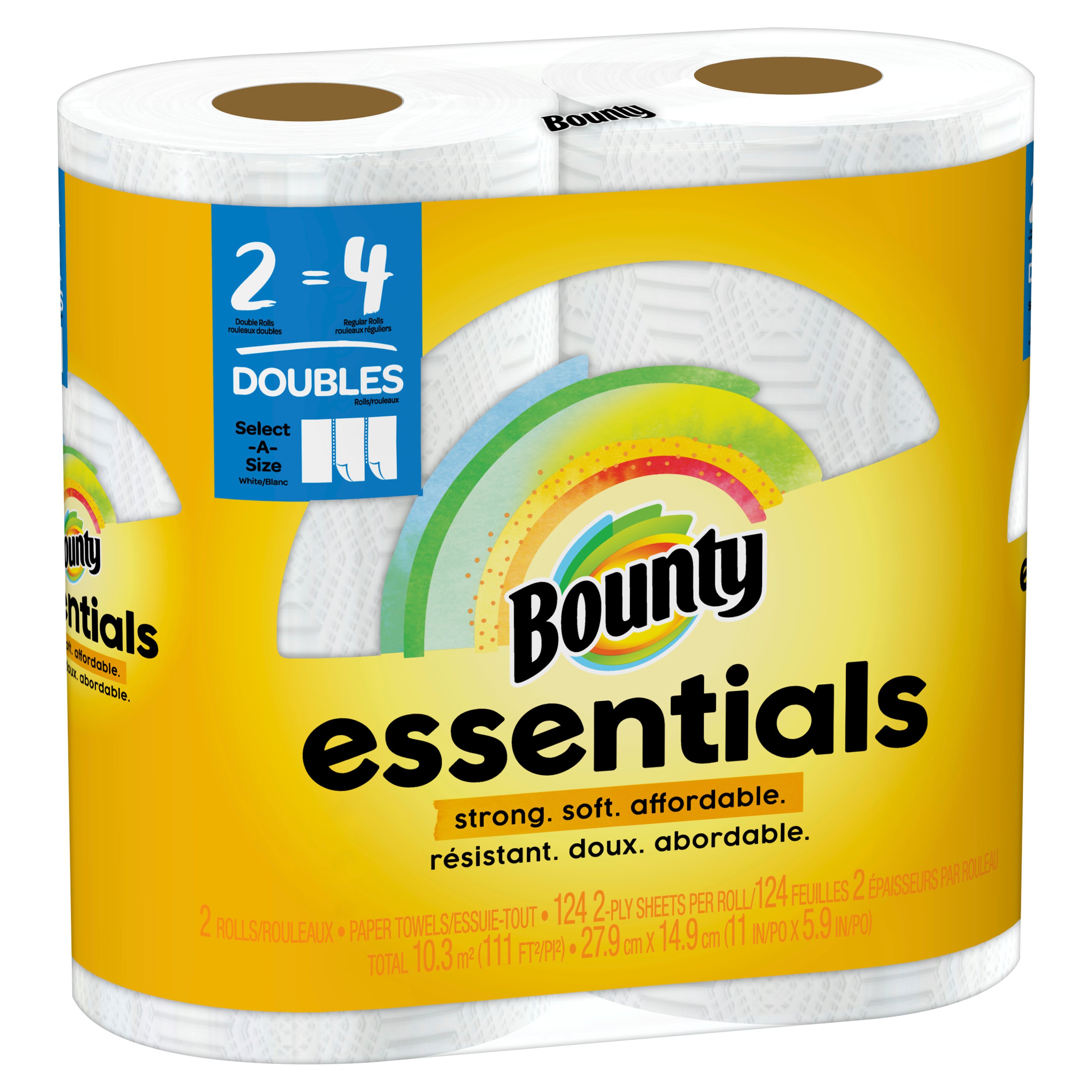 Bounty Essentials SelectASize Double Roll Paper Towels Shop Paper Towels at HEB