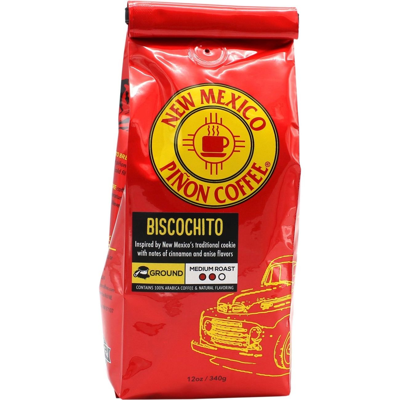 New Mexico Pinon Coffee Biscochito Medium Roast Ground Coffee, 12 oz ...
