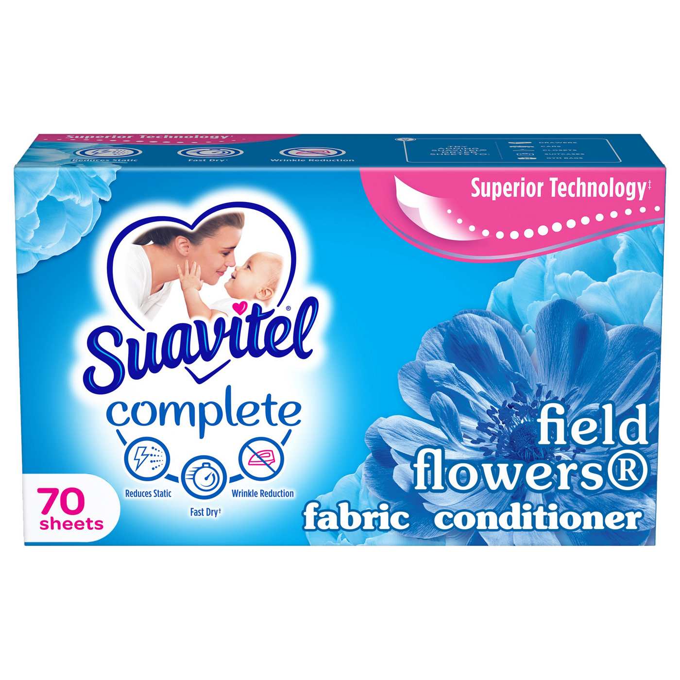 Suavitel Complete Fabric Softener Dryer Sheets - Field Flowers; image 1 of 5