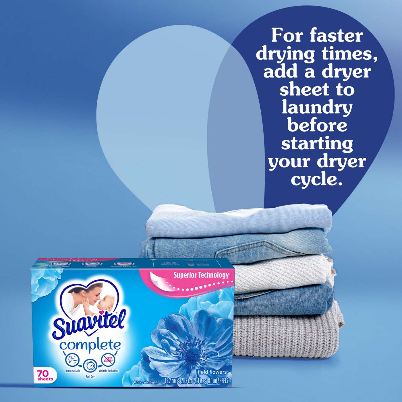 Suavitel Complete Fabric Softener Dryer Sheets - Field Flowers; image 3 of 5