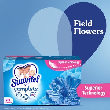 Suavitel Complete Fabric Softener Dryer Sheets - Field Flowers