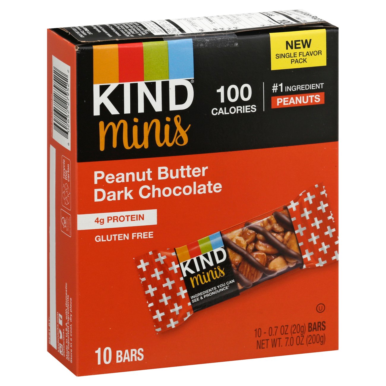 Kind Minis Peanut Butter Dark Chocolate Bars - Shop Granola & Snack ...