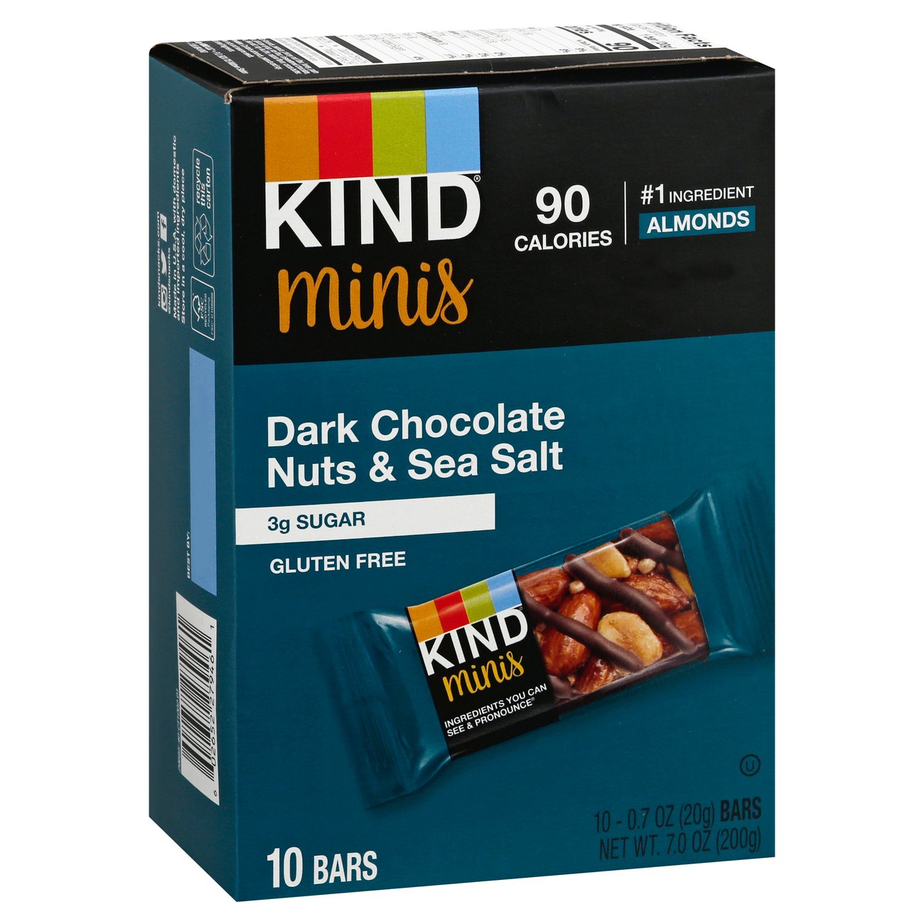 Kind Minis Dark Chocolate Nuts & Sea Salt Bars - Shop Granola & Snack