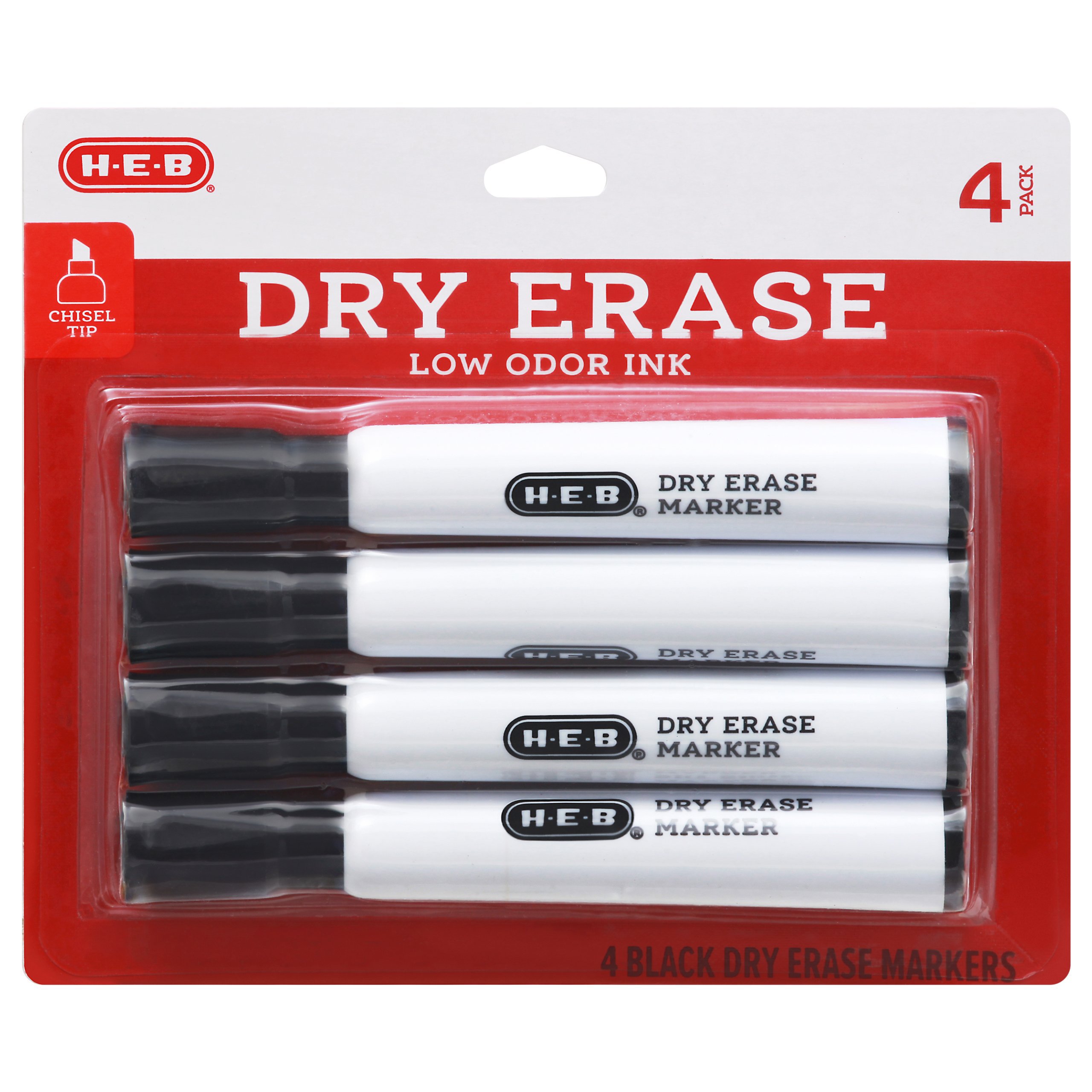 HEB Chisel Tip Dry Erase Markers Black Ink Shop Highlighters