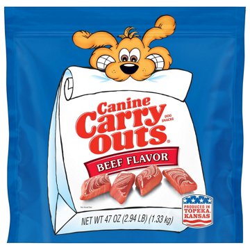 Canine Carry Outs Beef Flavor Dog Treats, 47 oz