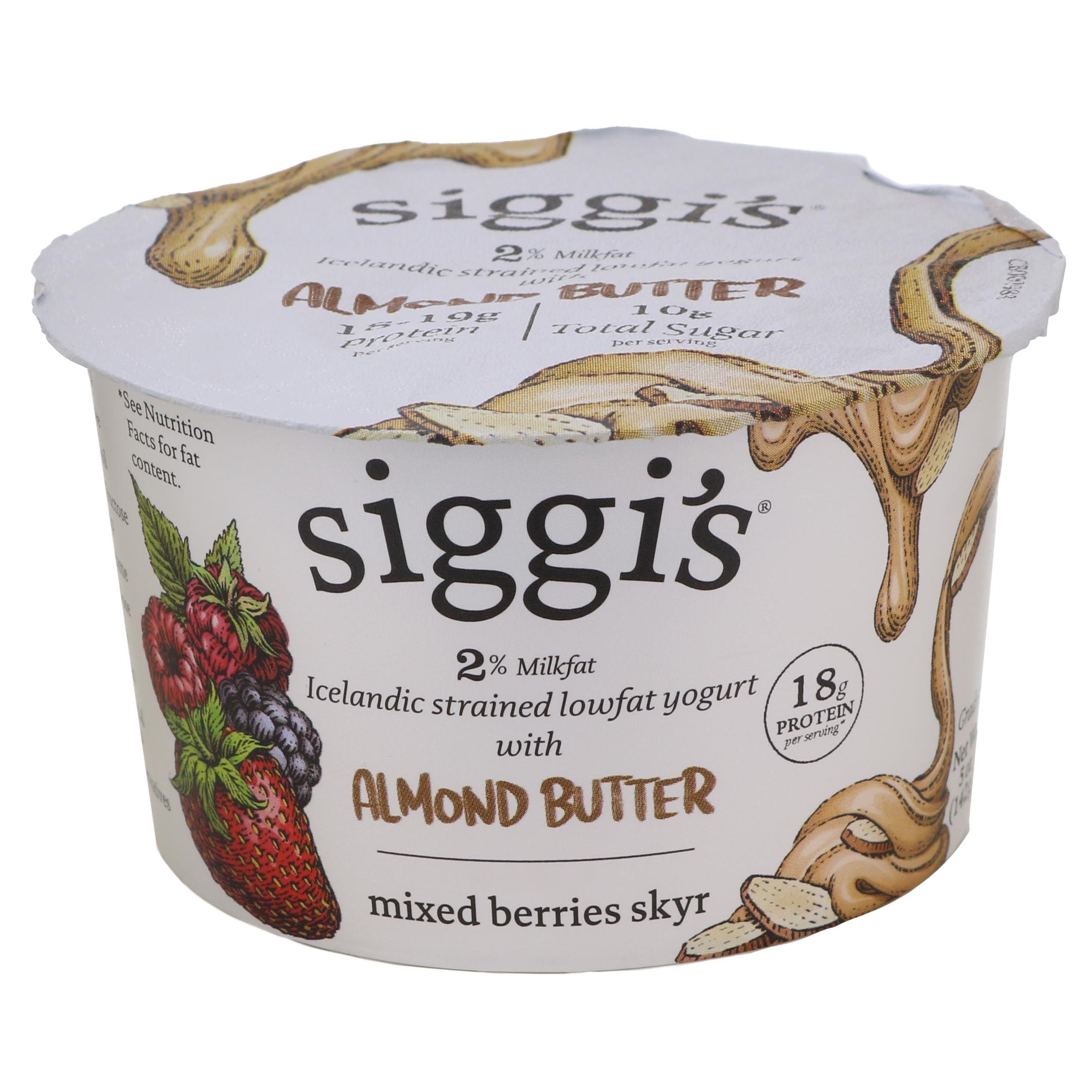 Siggi's 2 Mixed Berries Skyr with Almond Butter Yogurt Shop Yogurt