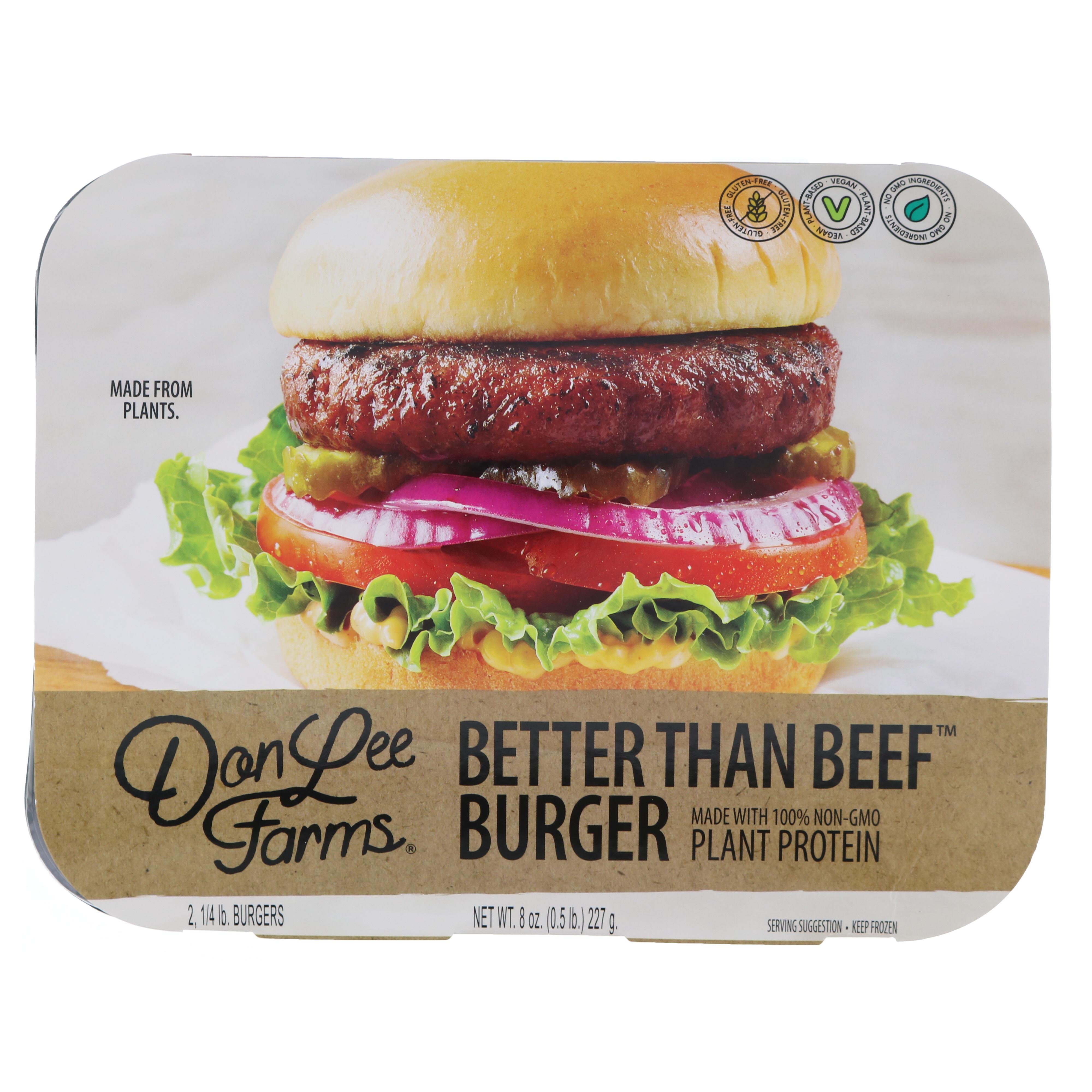 Don Lee Farms Better Than Beef Burger Shop Meat Alternatives at HEB