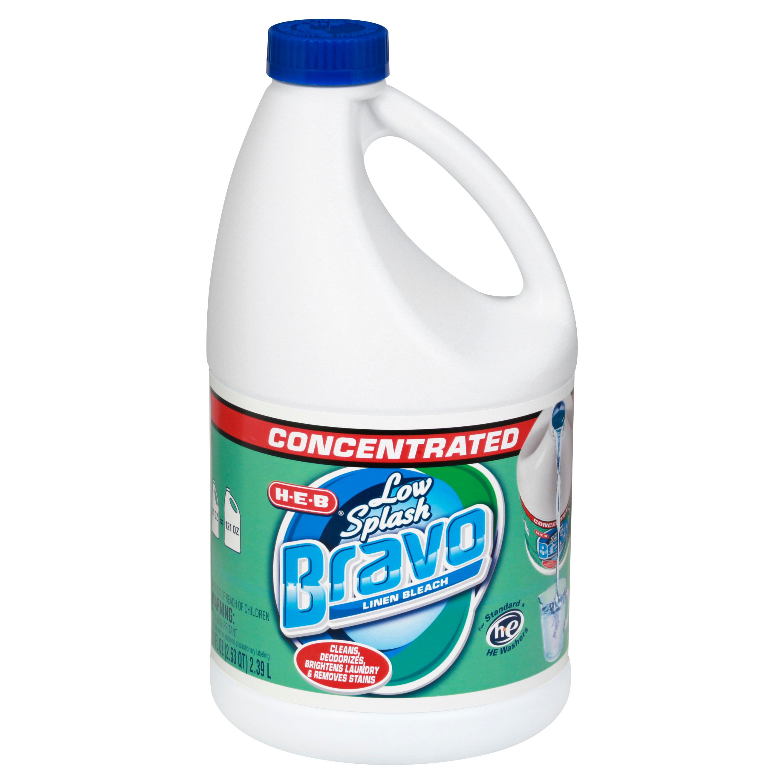 HEB Bravo Low Splash Concentrated Linen Bleach Shop Bleach at HEB