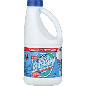 H-E-B Bravo Low Splash Concentrated Bleach, 43 oz