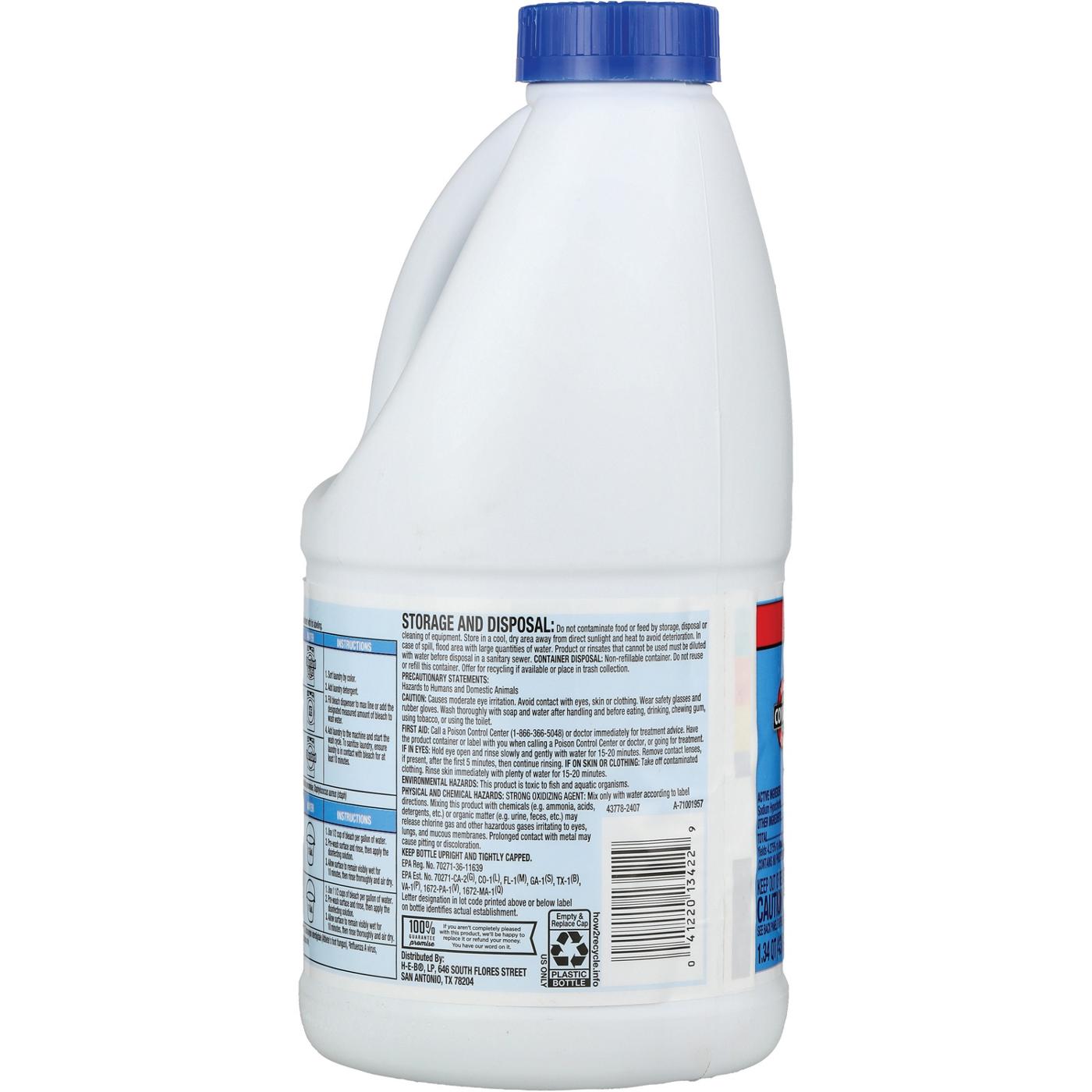 H-E-B Bravo Low Splash Concentrated Bleach; image 2 of 2