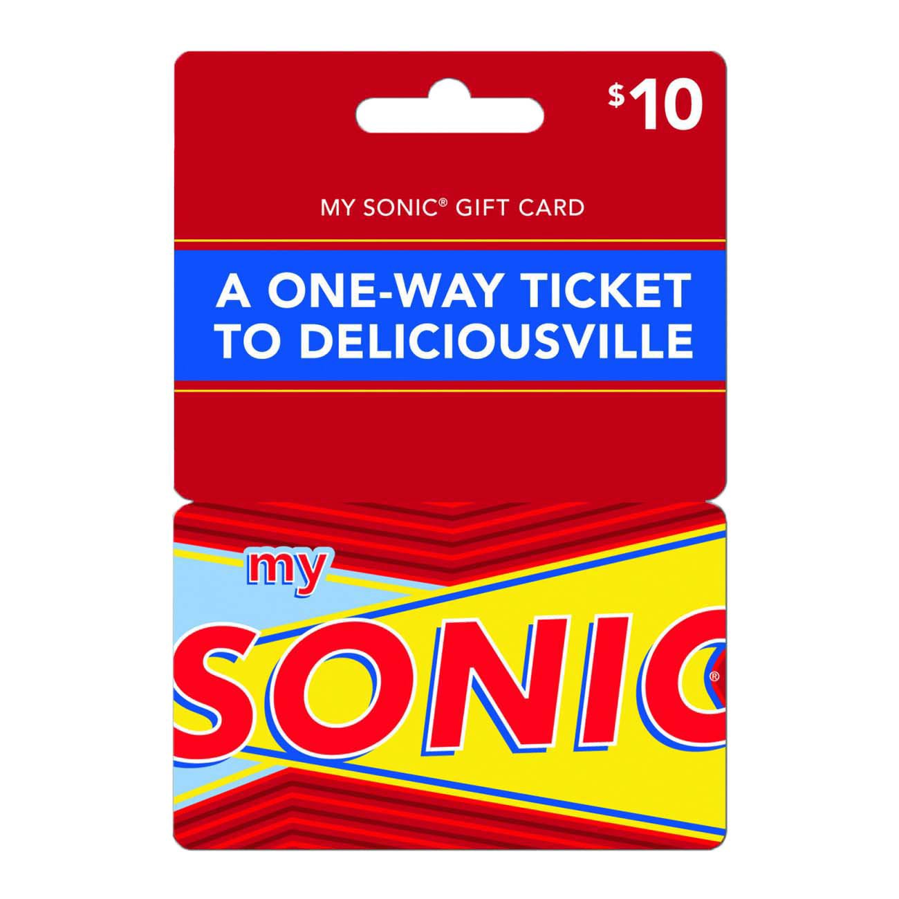 Sonic 10 Gift Card Shop Specialty Gift Cards at HEB