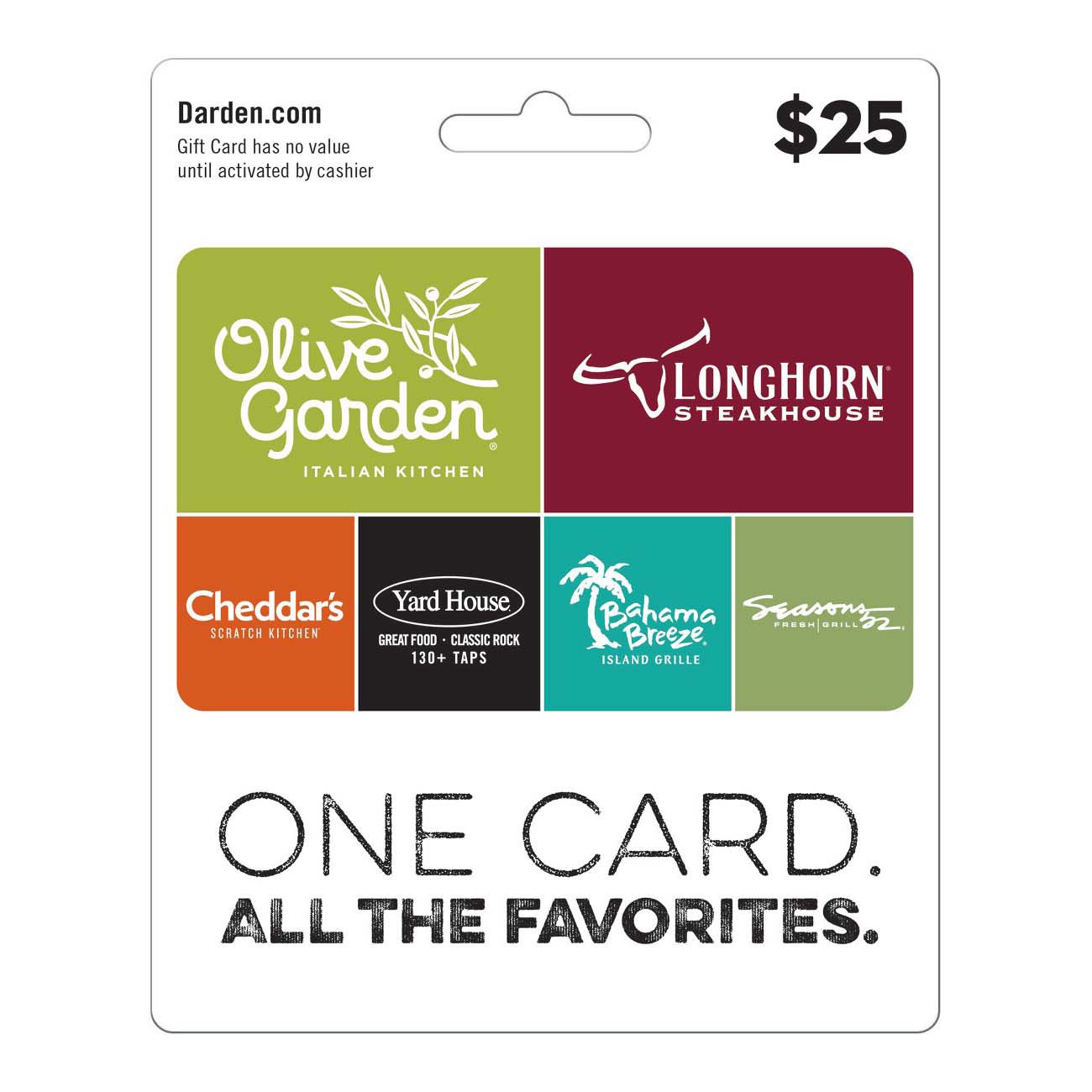 Darden Universal $25 Gift Card - Shop Specialty Gift Cards ...