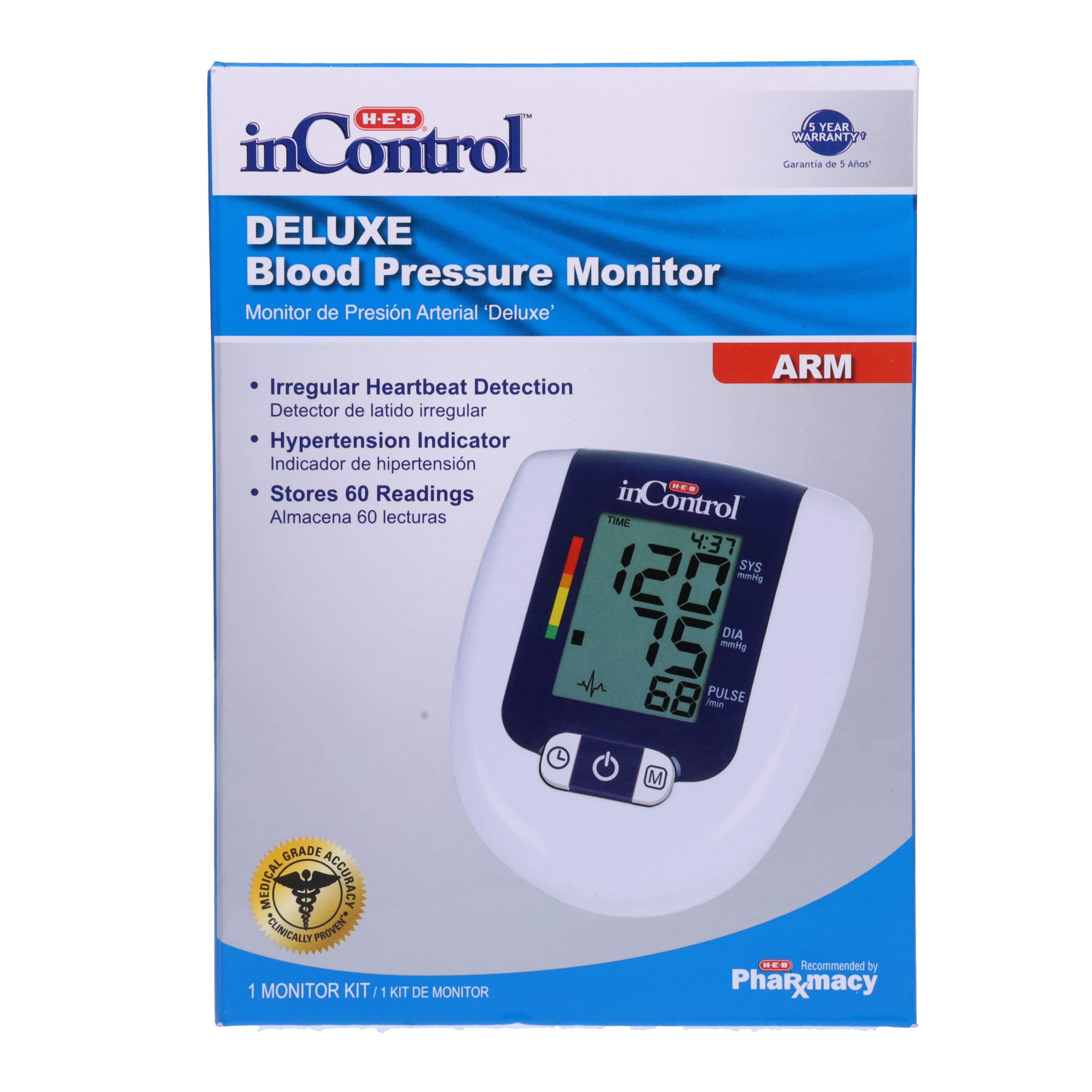 HEB inControl Deluxe Arm Blood Pressure Monitor Shop Kits