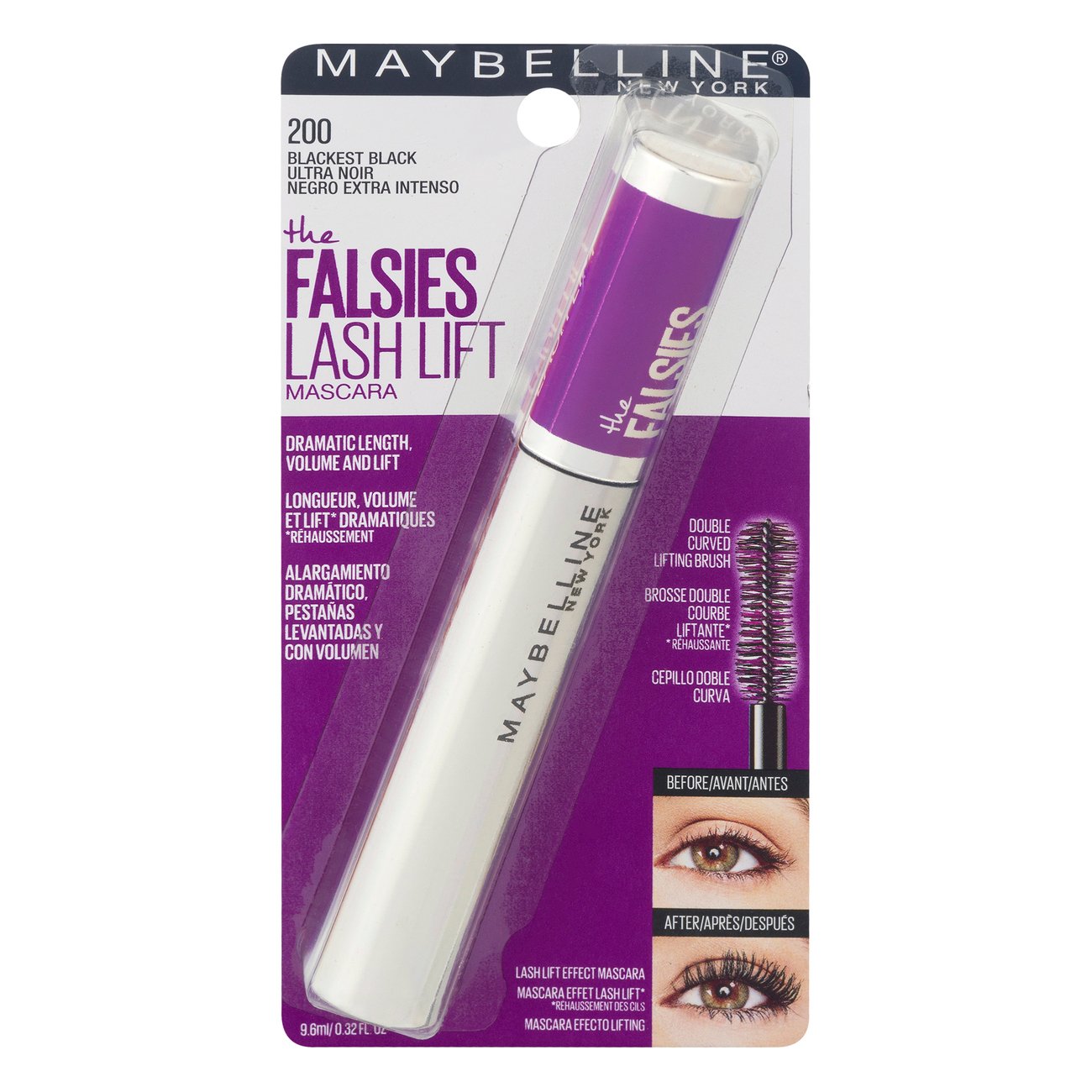 Maybelline Mascara Falsies Lash Lift Washable Blackest - Shop Eyes at H-E-B