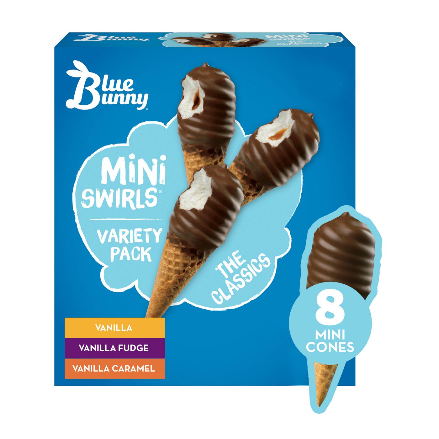 Blue Bunny Mini Swirls The Classics Ice Cream Cone Variety Pack; image 1 of 2