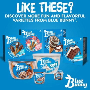 Blue Bunny Mini Swirls "The Classics" Ice Cream Cones Variety Pack, 8 ct