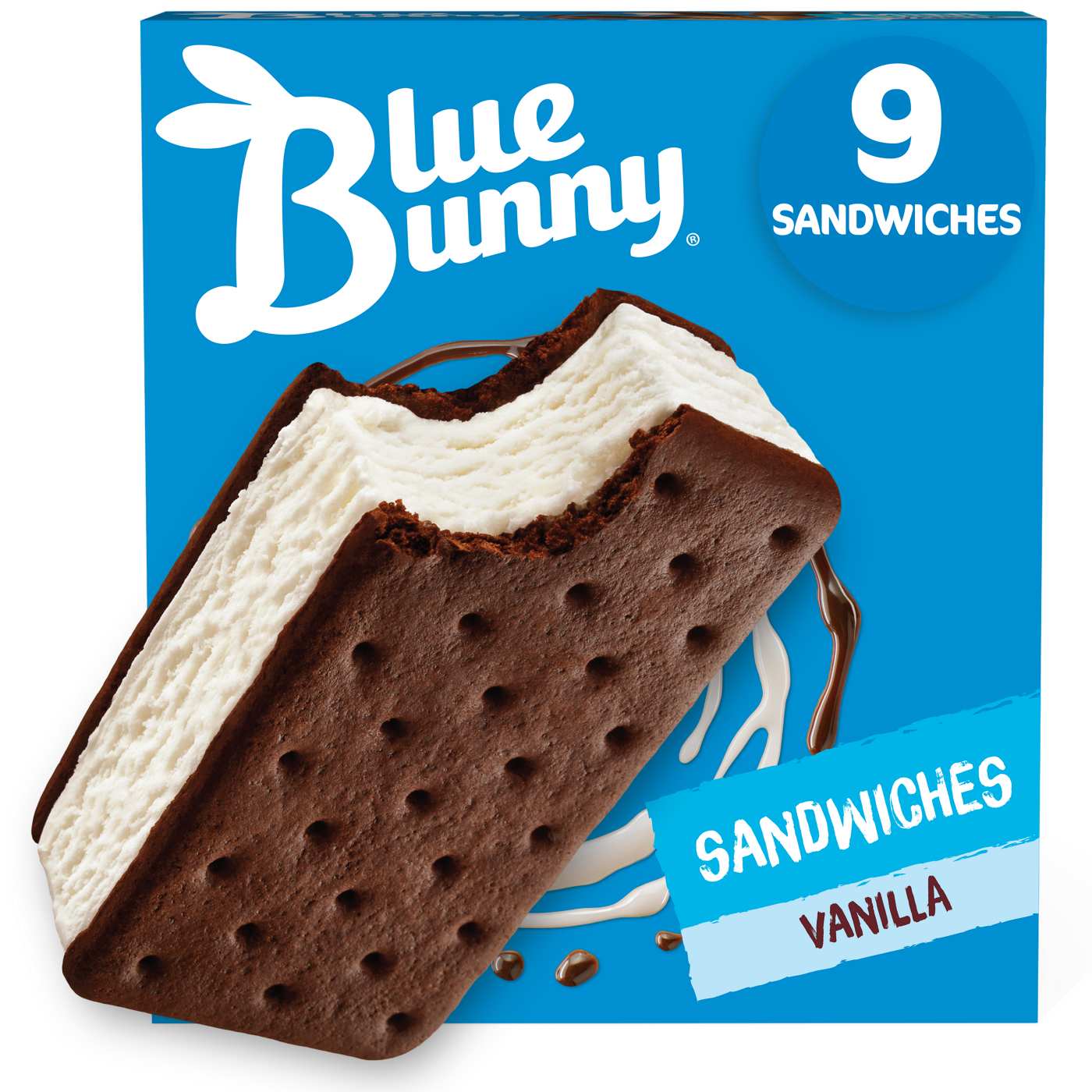 Blue Bunny Vanilla Ice Cream Sandwiches; image 1 of 4