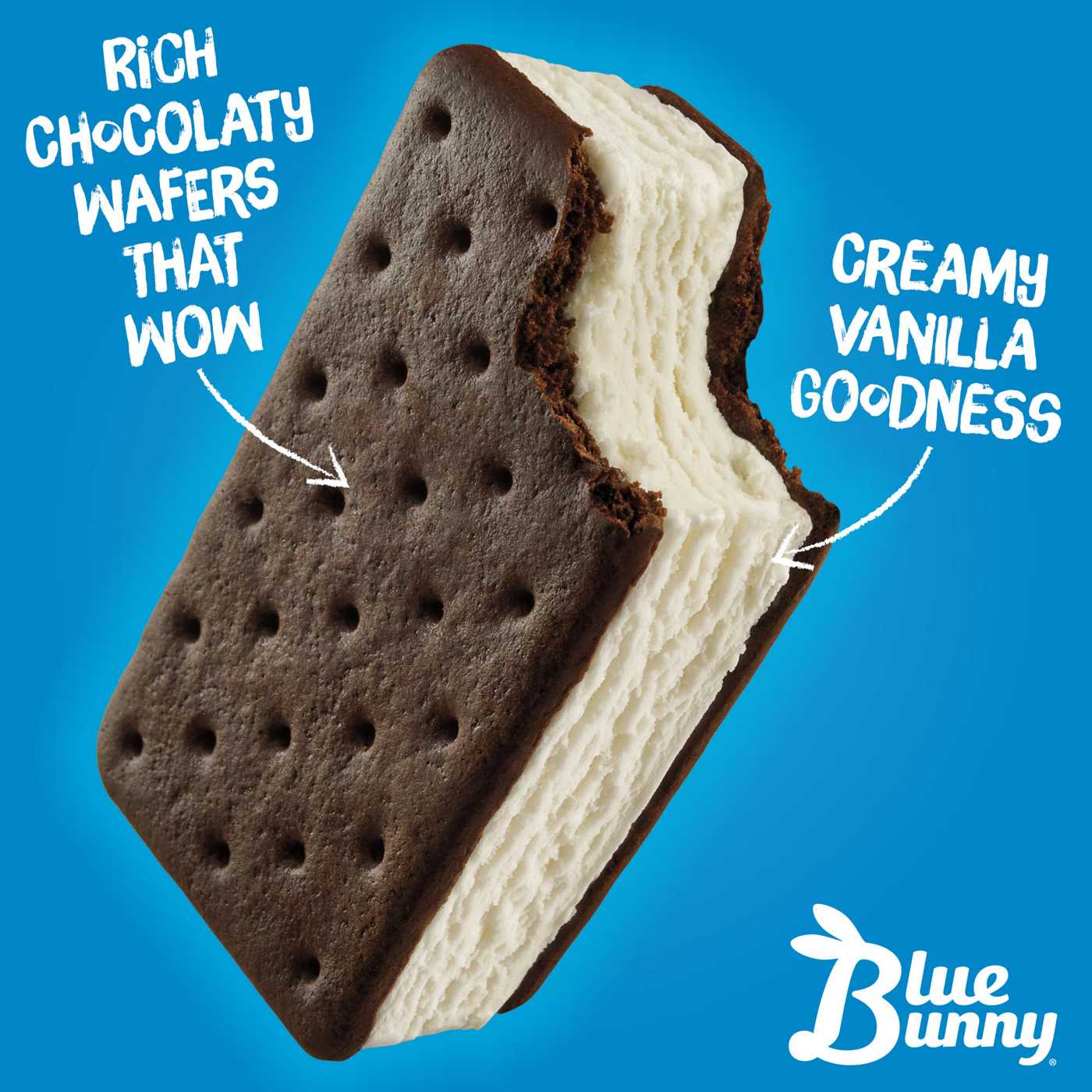 Blue Bunny Simply Vanilla Ice Cream Sandwiches; image 2 of 2