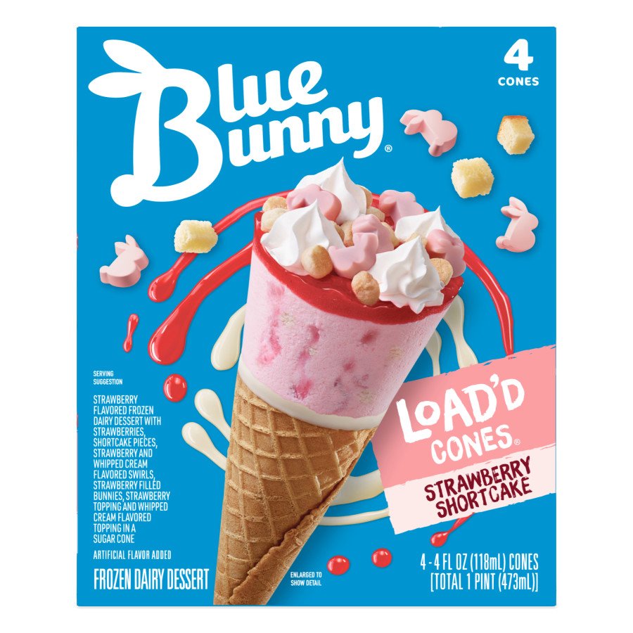 Blue Bunny Strawberry Shortcake Load'd Cones Shop Cones & Sandwiches