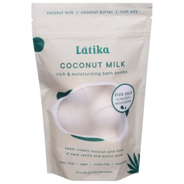 Latika Body Essentials Coconut Milk Bath Bombs, 5 ct