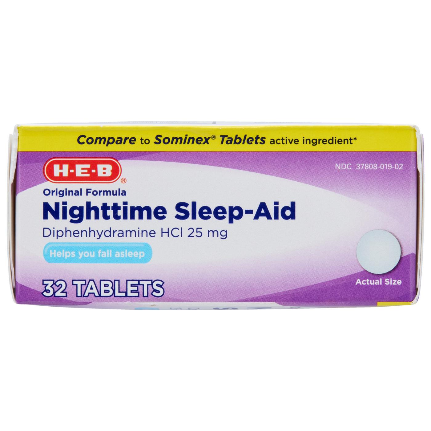 H-E-B Nighttime Sleep Aid Tablets; image 2 of 5