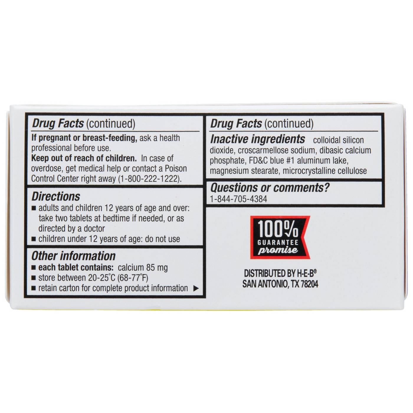 H-E-B Nighttime Sleep Aid Tablets; image 3 of 5