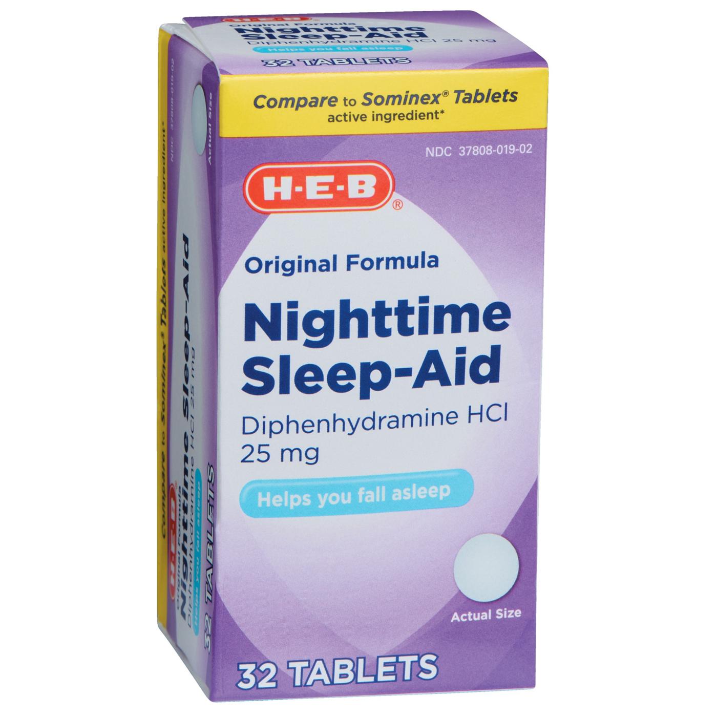 H-E-B Nighttime Sleep Aid Tablets; image 4 of 5