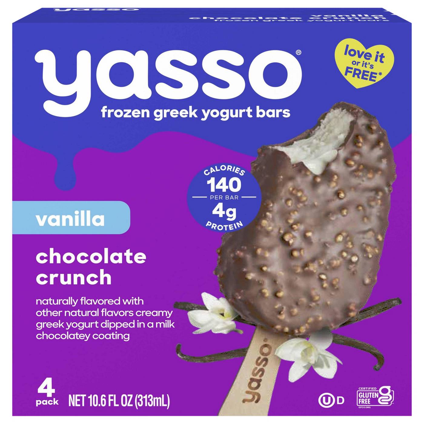 Yasso Vanilla Chocolate Crunch Frozen Greek Yogurt Bars; image 1 of 7