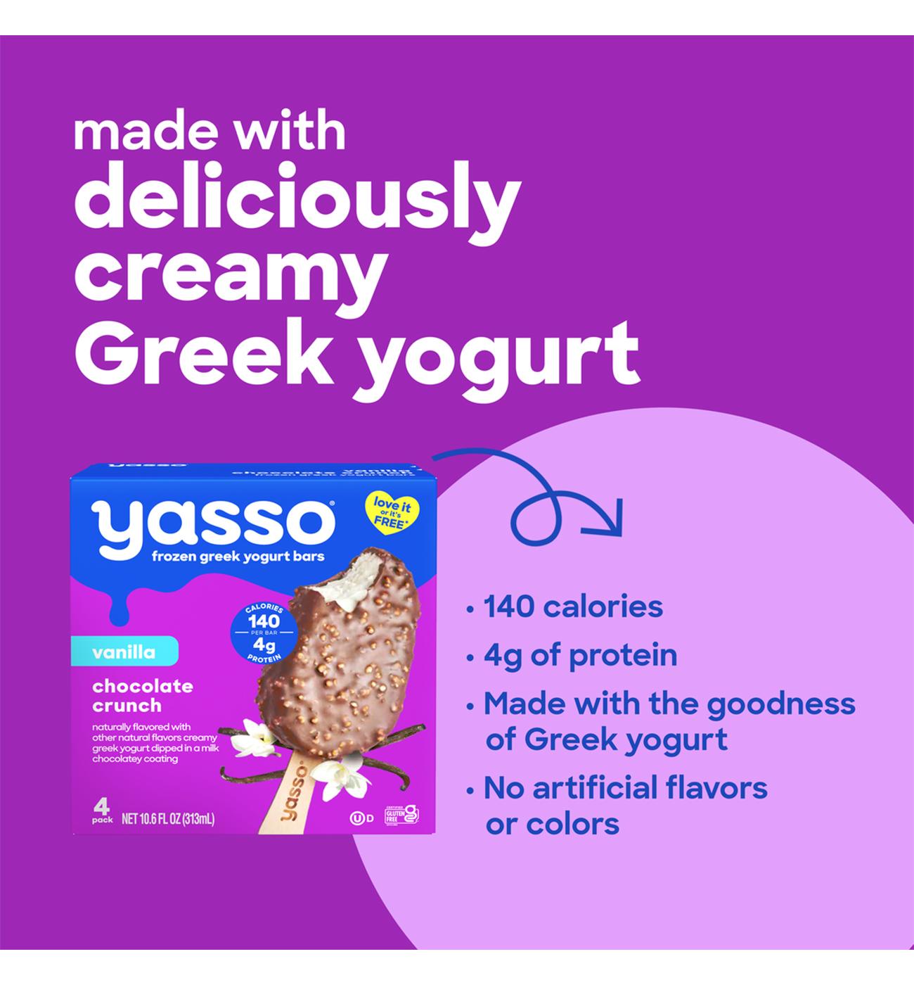 Yasso Vanilla Chocolate Crunch Frozen Greek Yogurt Bars; image 4 of 7