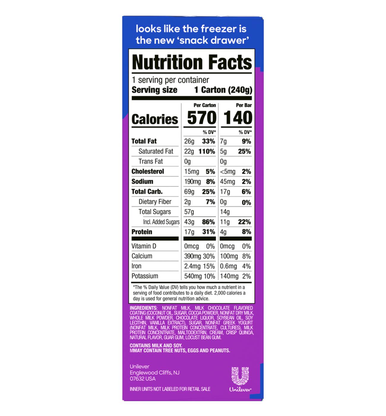 Yasso Vanilla Chocolate Crunch Frozen Greek Yogurt Bars; image 5 of 7