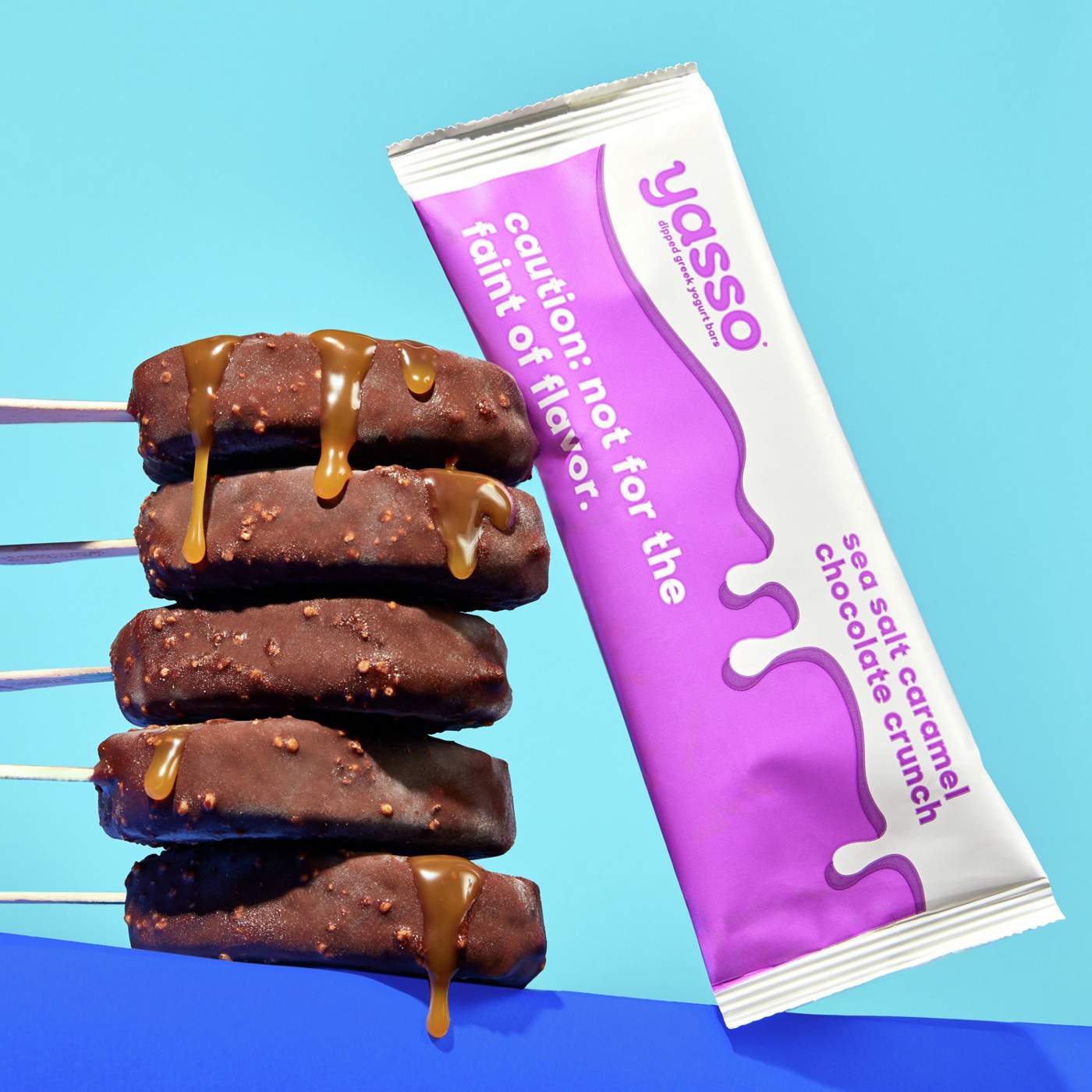 Yasso Sea Salt Caramel Chocolate Crunch Frozen Greek Yogurt Bars; image 3 of 8