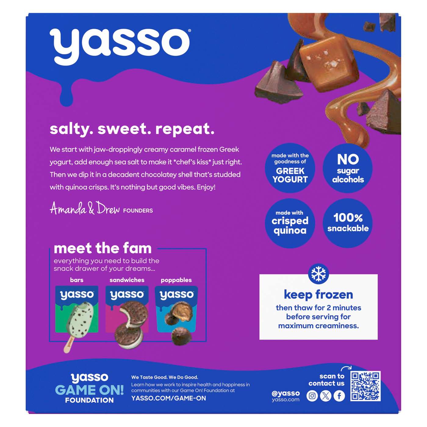 Yasso Sea Salt Caramel Chocolate Crunch Frozen Greek Yogurt Bars; image 6 of 8
