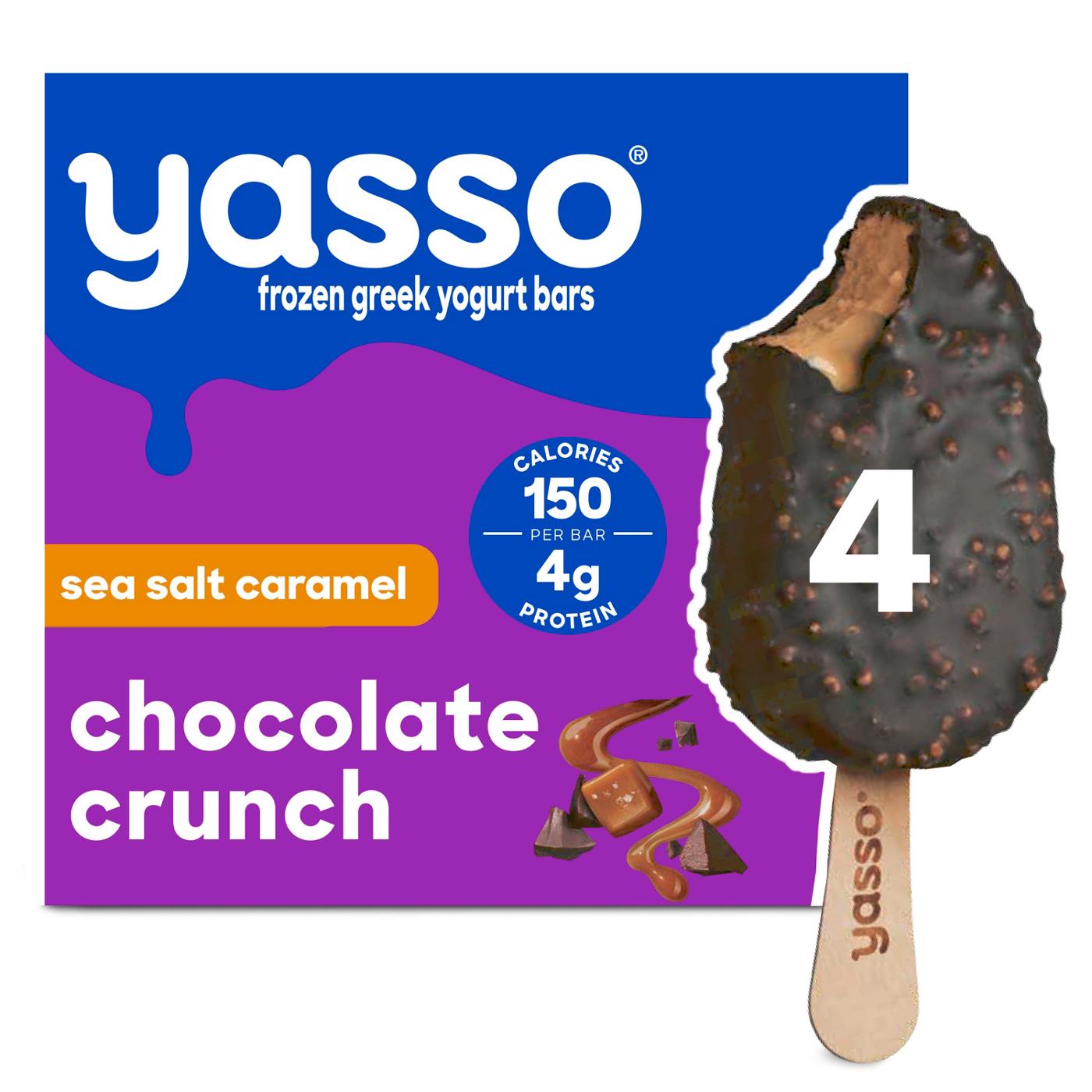 Yasso Sea Salt Caramel Chocolate Crunch Frozen Greek Yogurt Bars; image 7 of 8