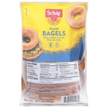 Schar Gluten Free Plain Bagels, 4 ct