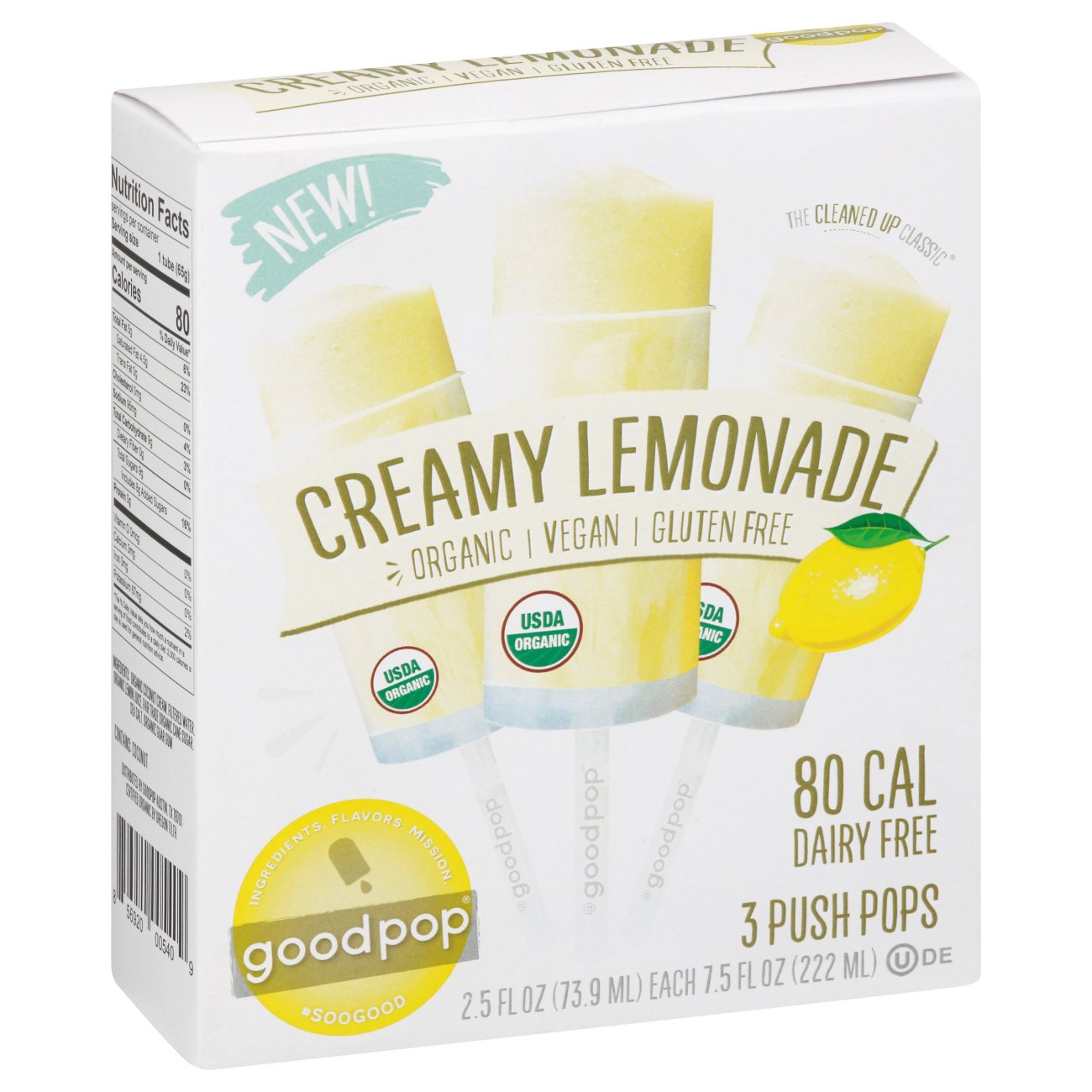 GoodPop Creamy Lemonade Push Pops Shop Bars & Pops at HEB