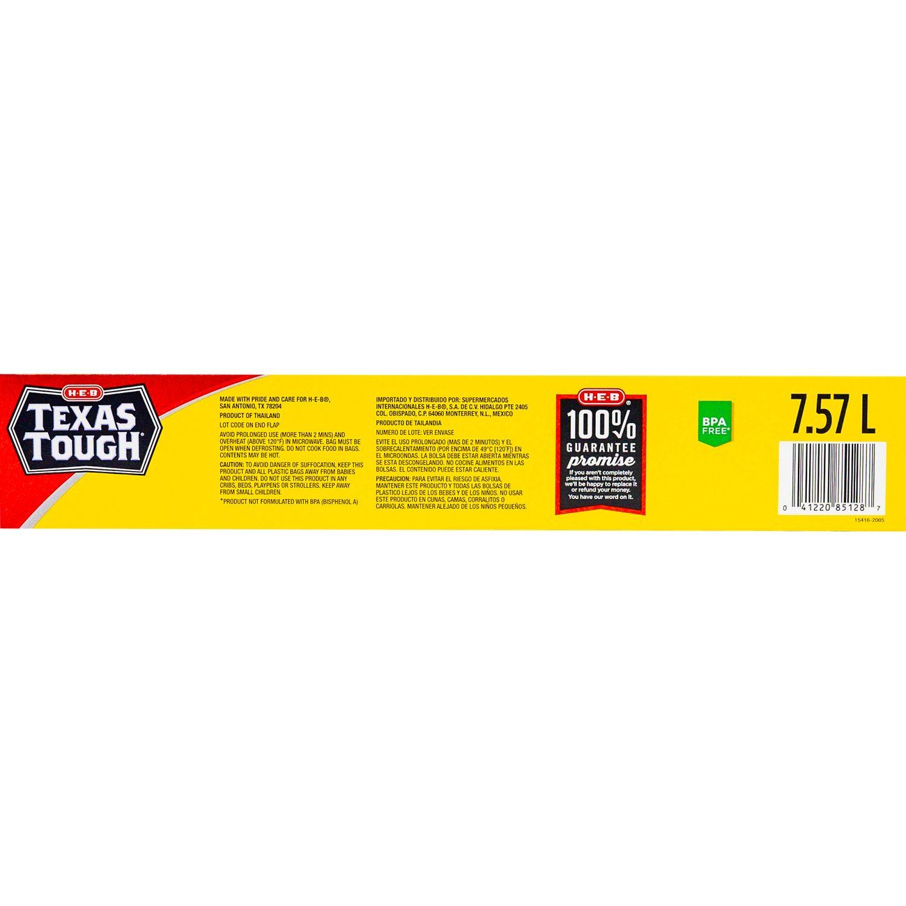 H-E-B Texas Tough Double Zipper 2-Gallon Freezer Bags - Shop