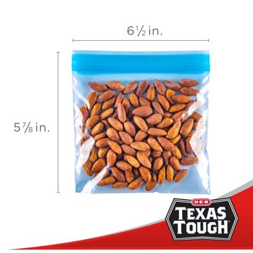 H-E-B Texas Tough Double Zipper Sandwich Bags - Assorted Colors, 80 ct